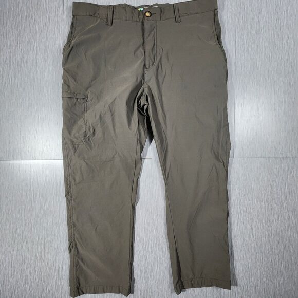 UB Tech Men's Pants Size 40x30 Green Nylon/Spandex Outdoor/Hiking Lightweight - Picture 1 of 12